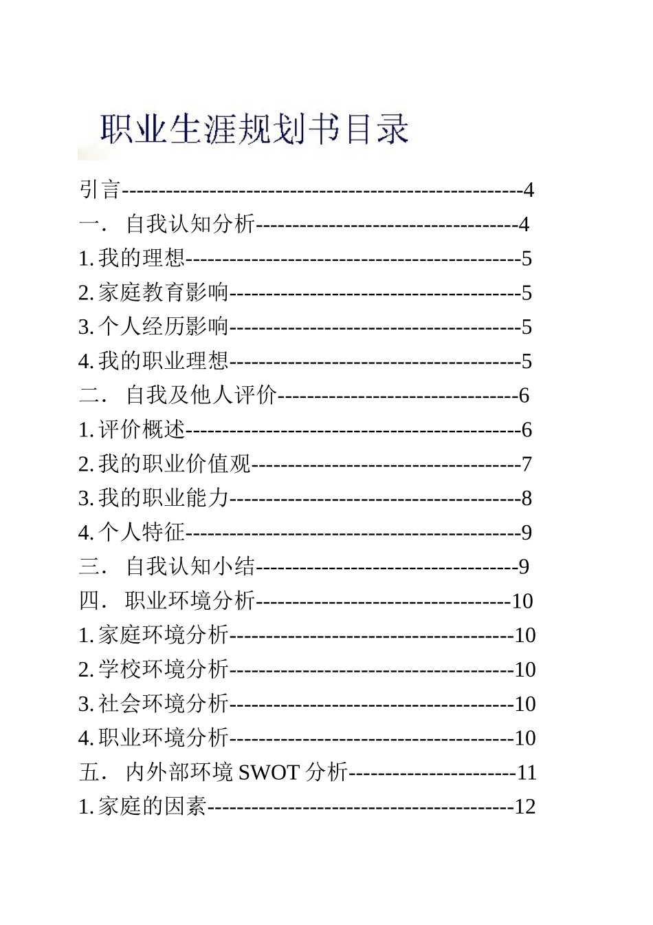 大学生职业生涯规划13_第1页