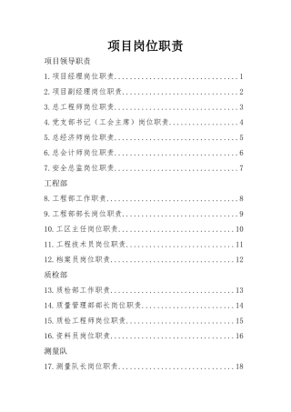 岗位职责终版(101页)