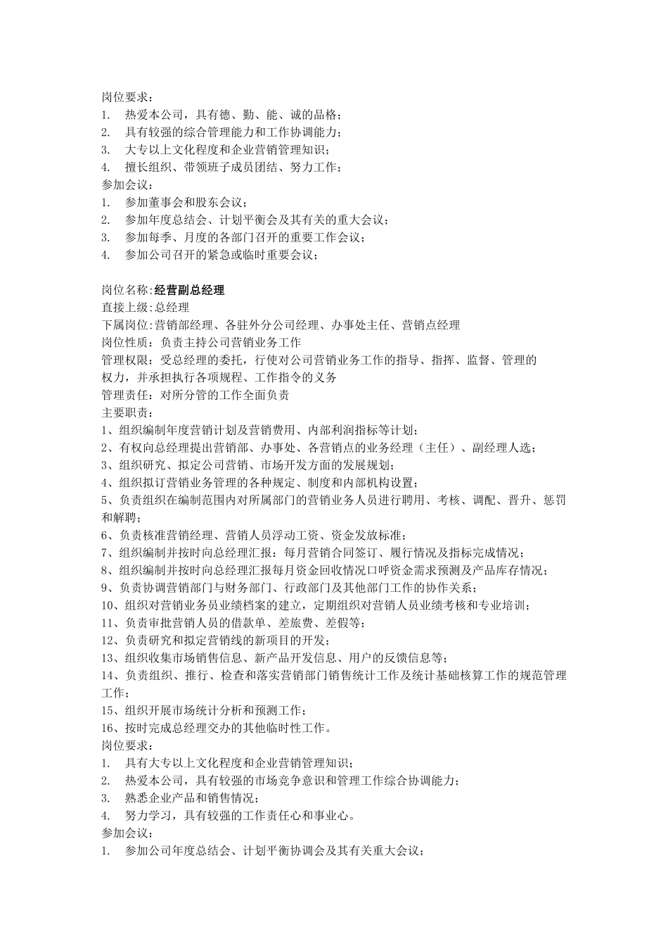 某公司50个岗位岗位说明书_第2页