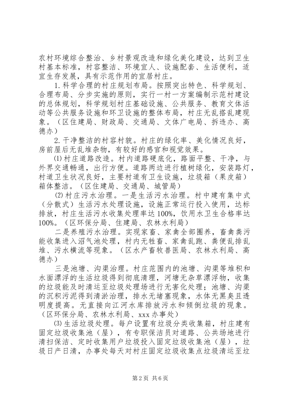 宜居农村建设工作实施方案 _第2页