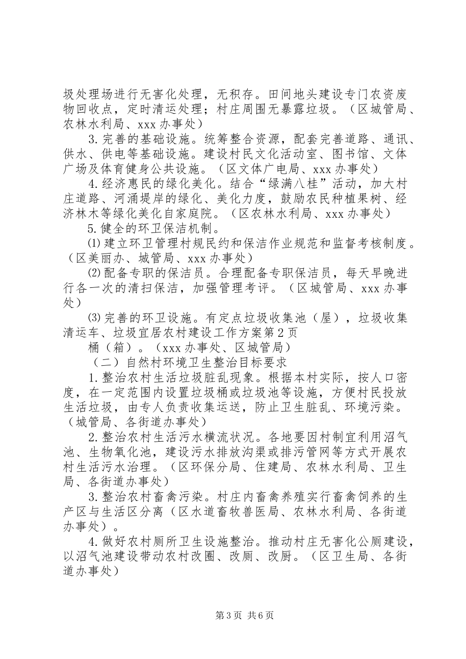 宜居农村建设工作实施方案 _第3页