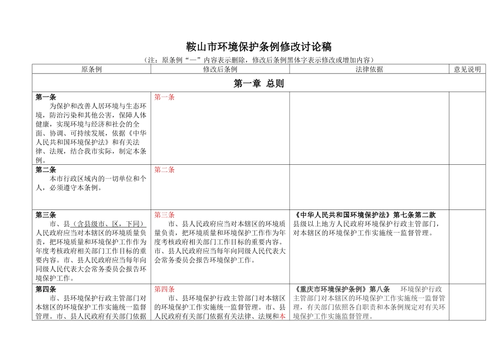 鞍山市环境保护条例修改稿_第2页