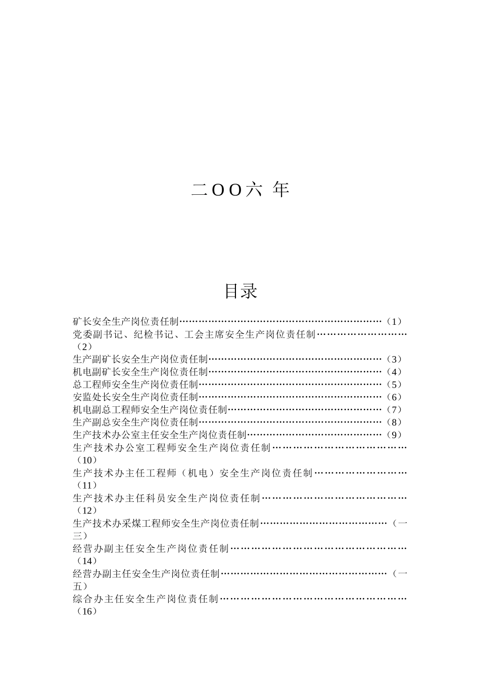 某煤矿公司安全生产岗位责任制汇编_第2页