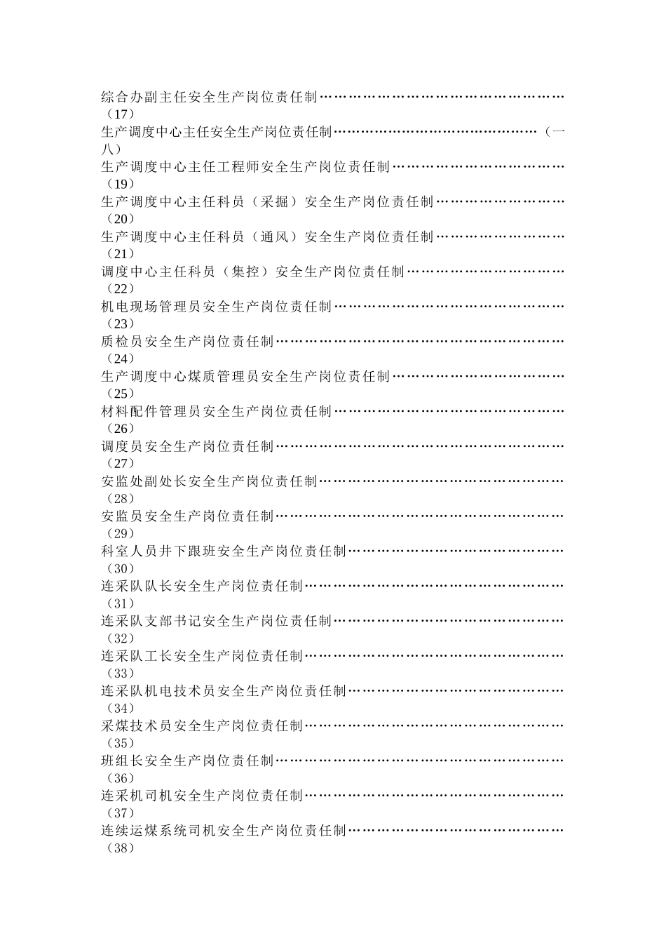 某煤矿公司安全生产岗位责任制汇编_第3页