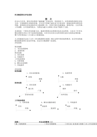 科龙集团职位评估系统（ 14页）
