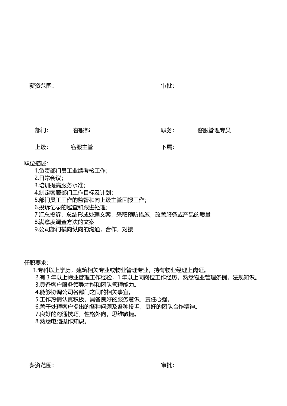 岗位职责与任职要求_第3页