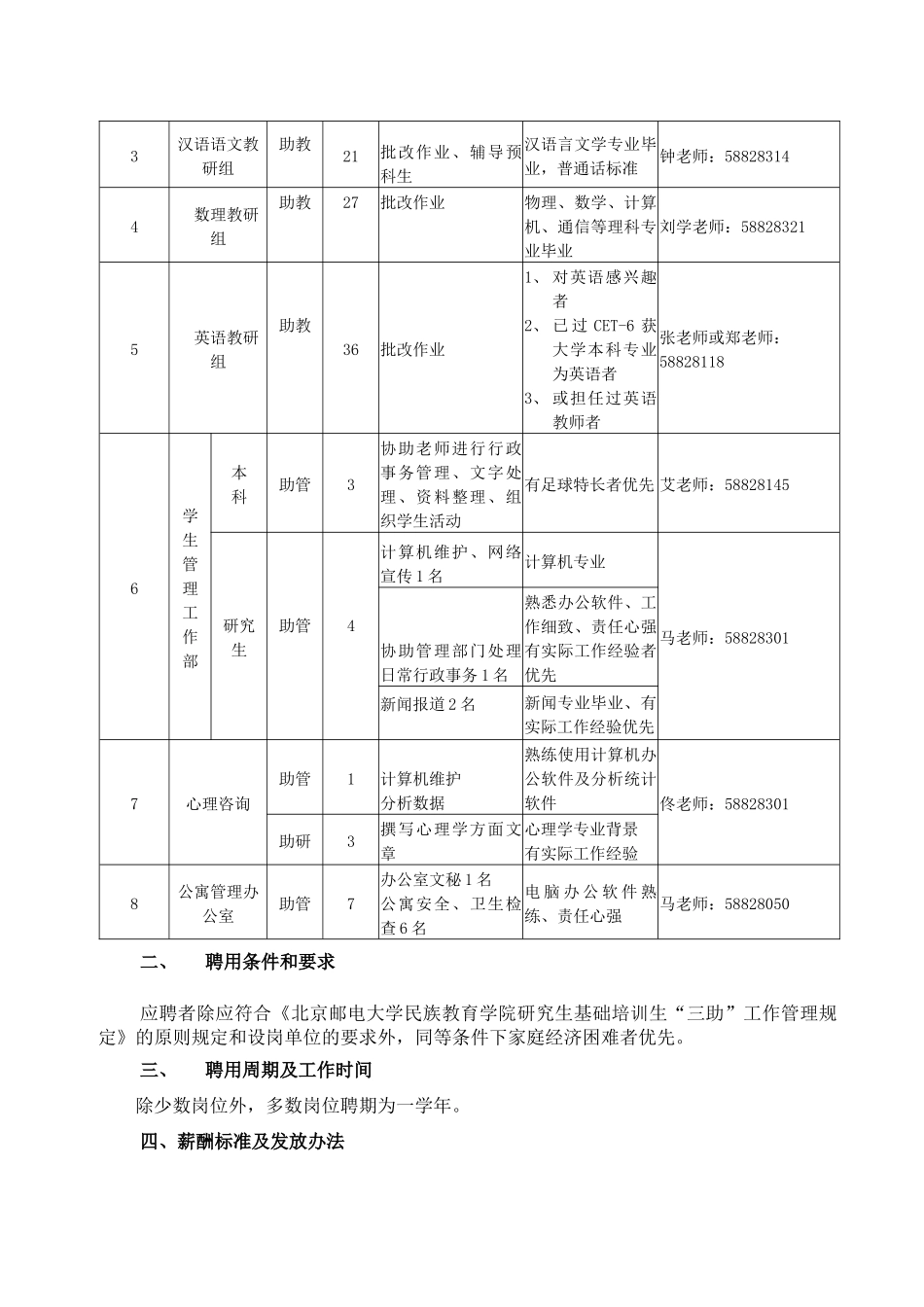 民族教育学院07—08学年研究生“三助”岗位招聘公告_第2页