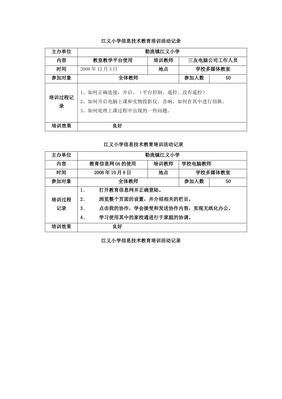 教育培训活动记录_第1页