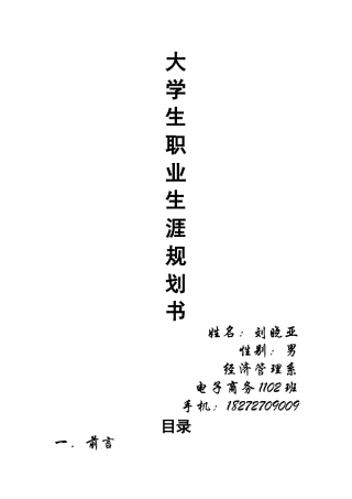 电子商务职业规划书