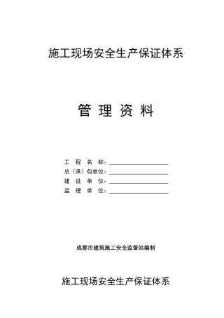 施工现场安全生产资料12个盒子