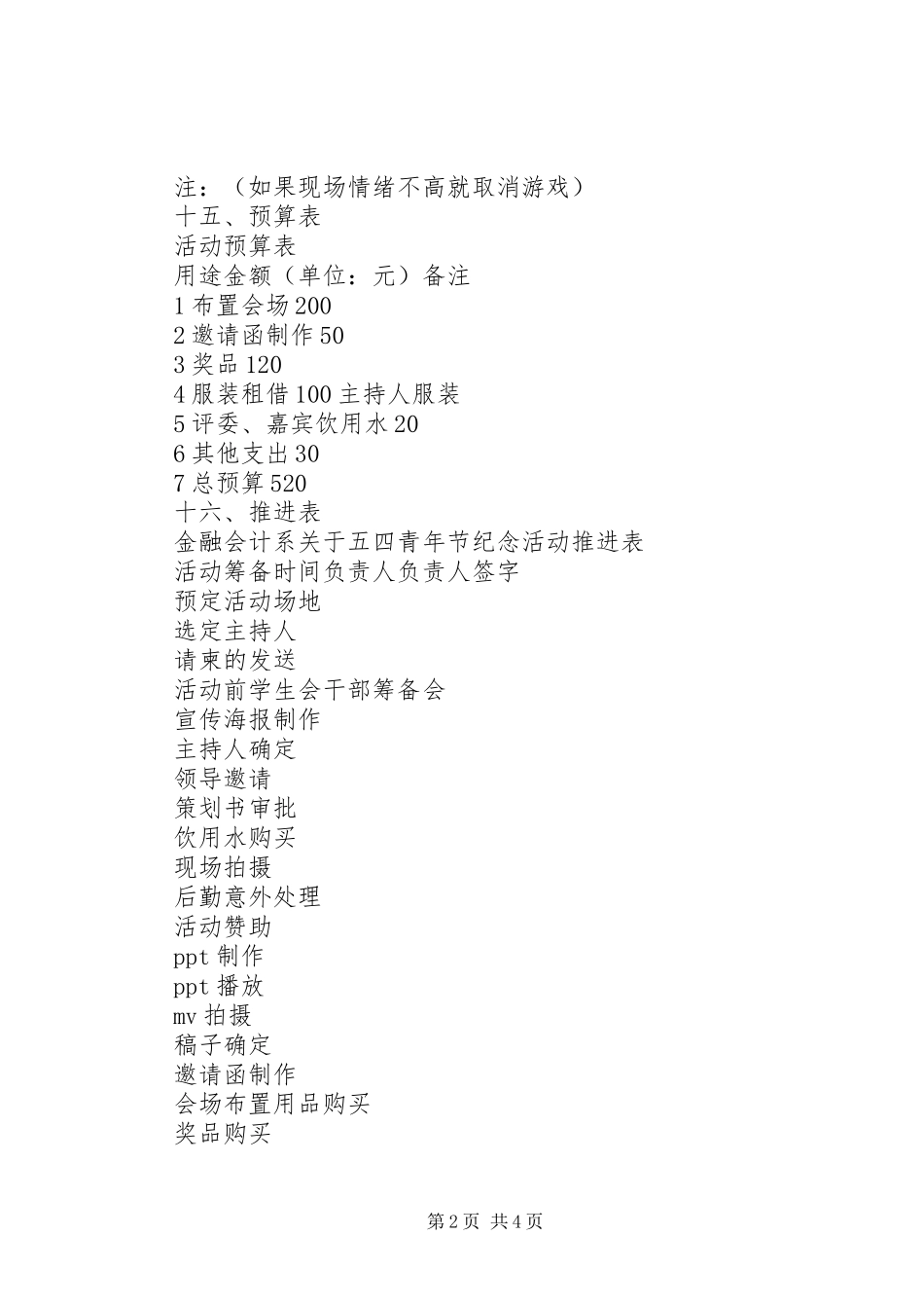 XX年五四青年节活动实施方案(经典版)_第2页