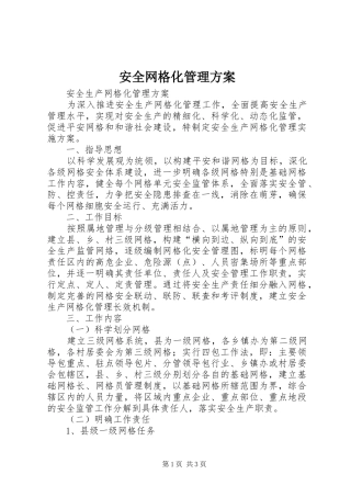 安全网格化管理实施方案 