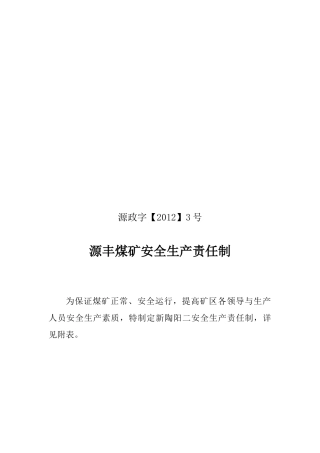 领导干部、职能机构安全生产责