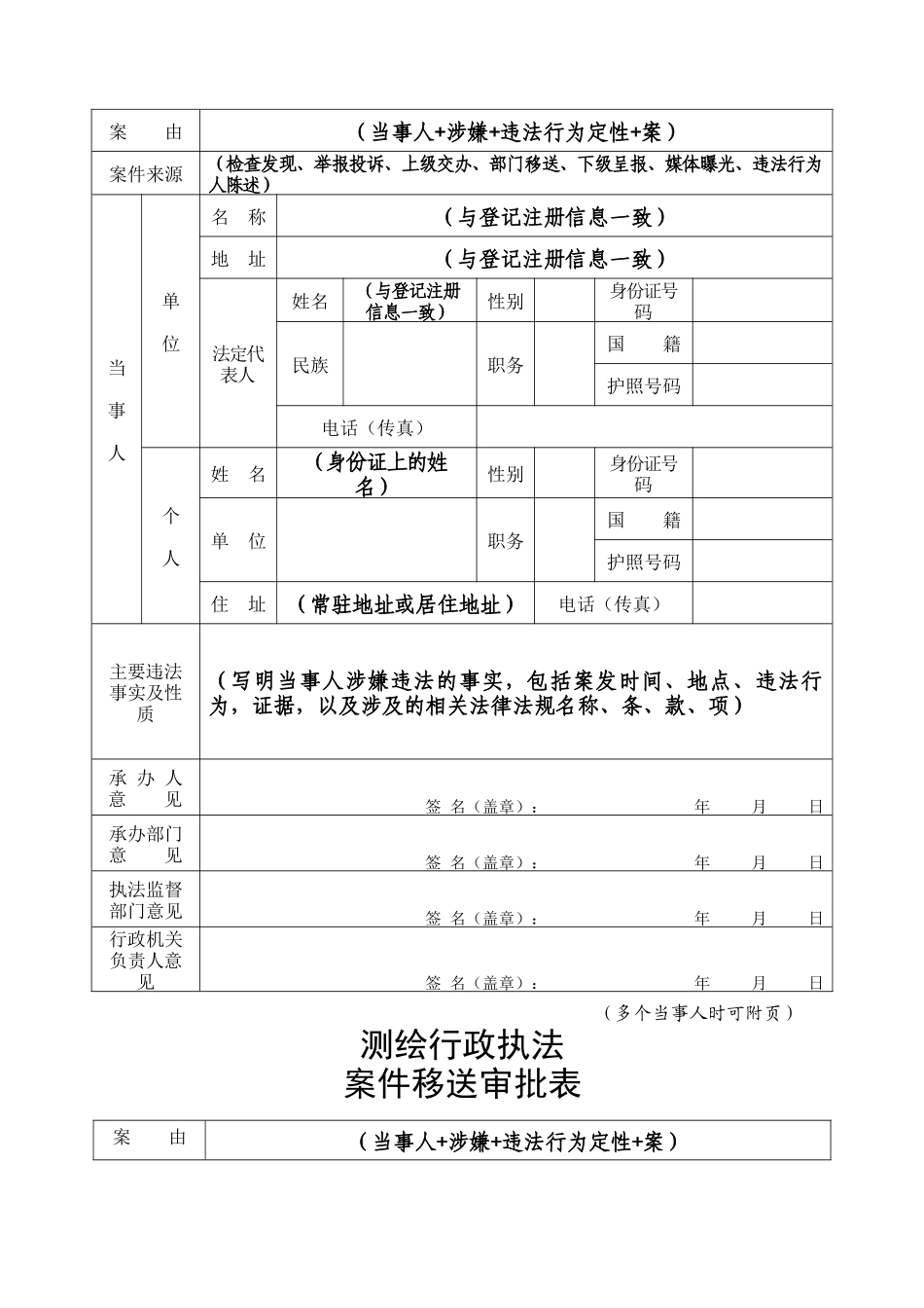 测绘行政执法案卷填写范本_第3页