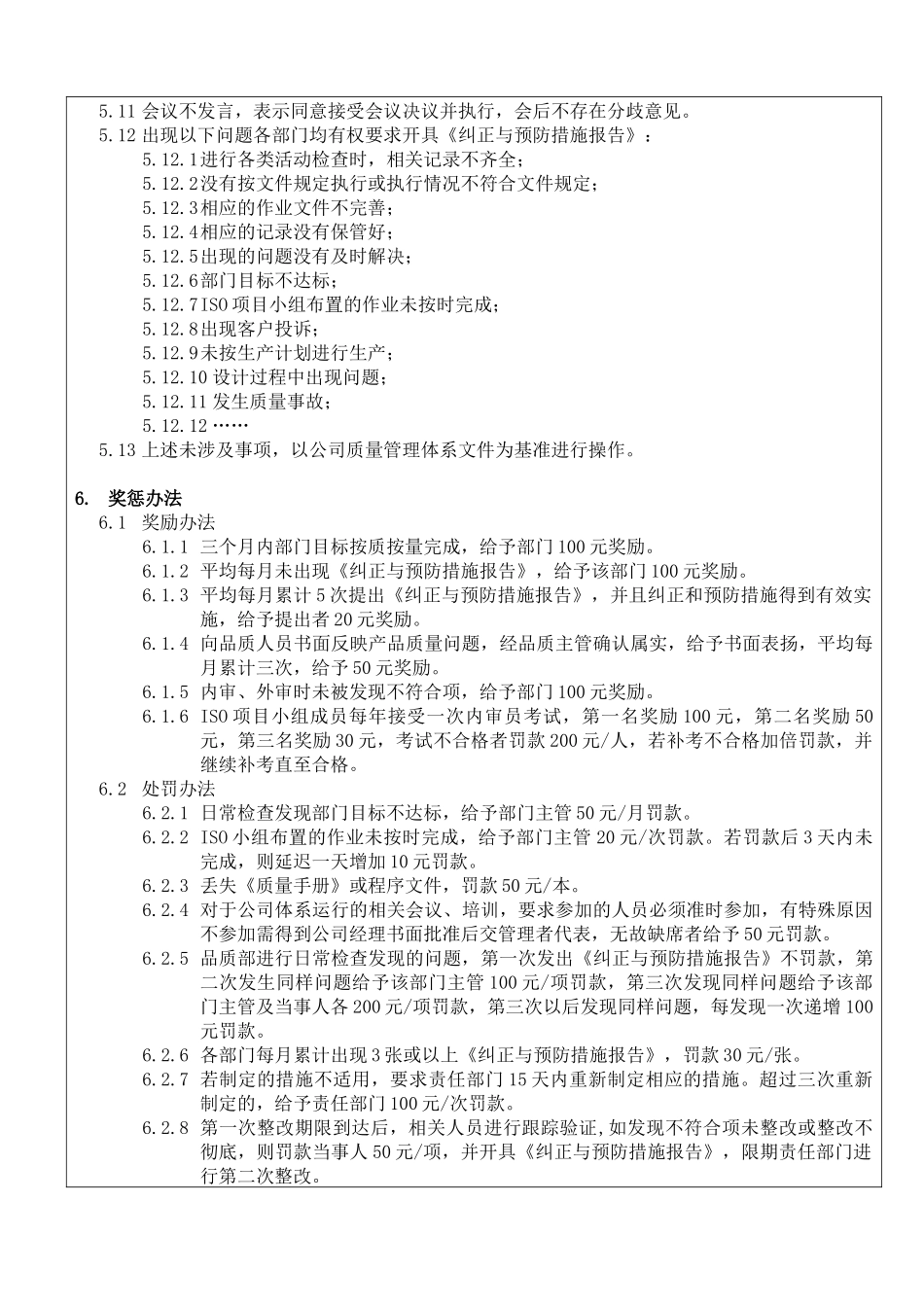 某公司体系运行的奖惩制度_第2页