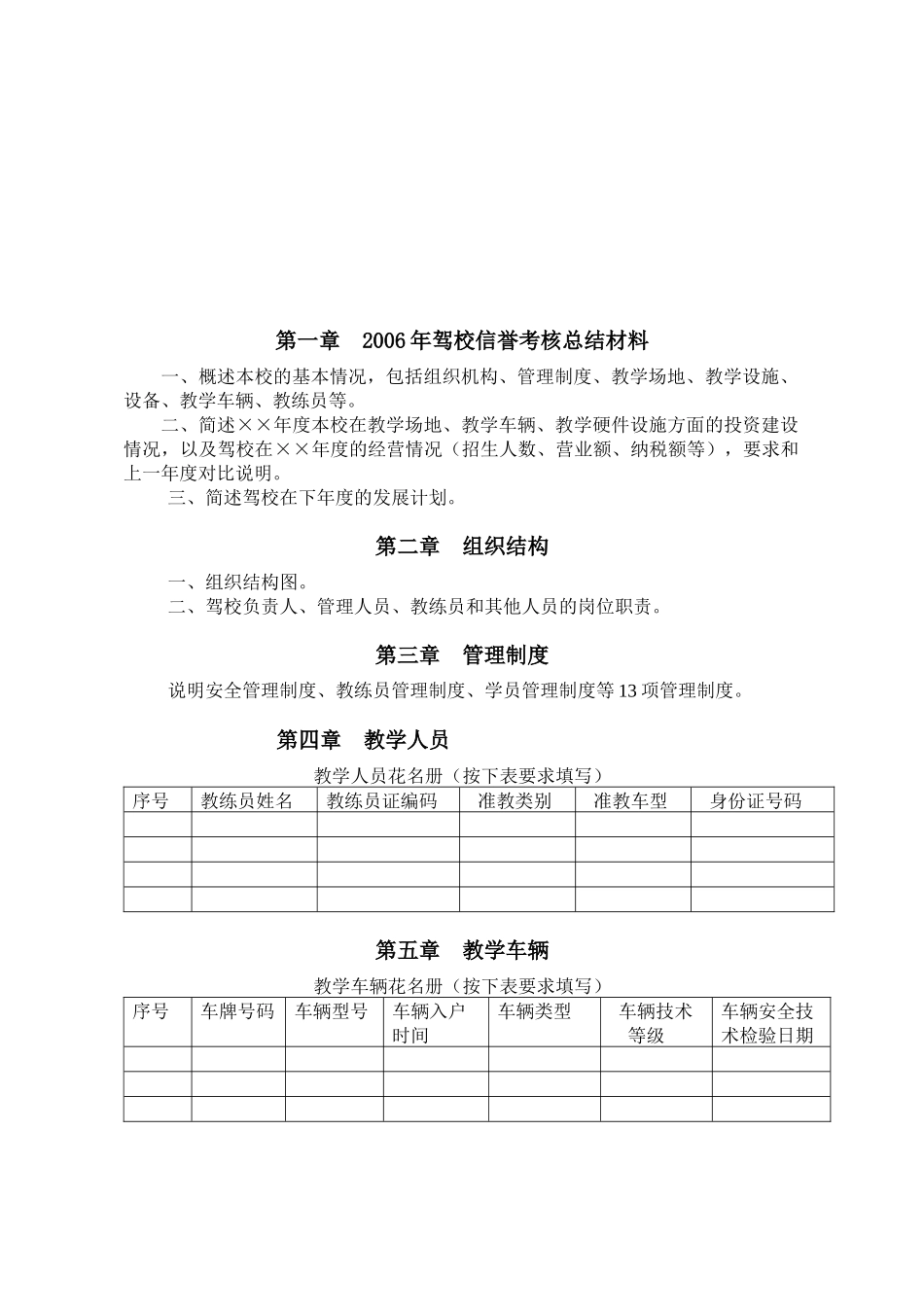 安徽省机动车驾驶员培训机构信誉考核自查材料-合肥市_第3页