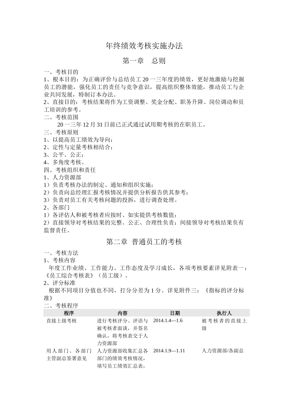 某公司年终绩效考核实施办法_第1页