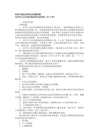 具体行政执法职权及依据条款