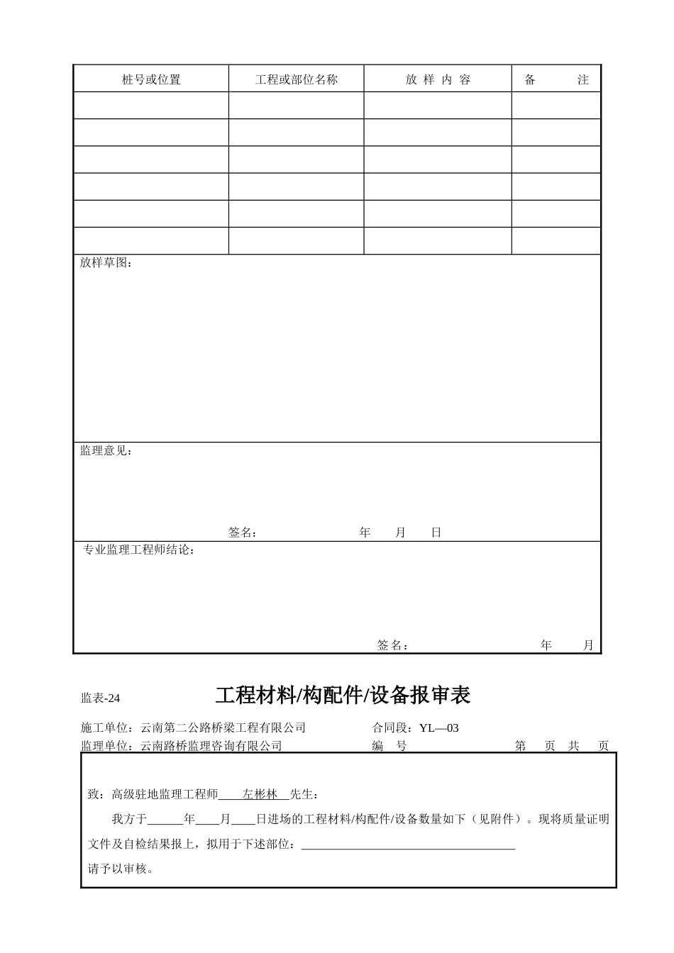 分项工程开工申请单_第2页