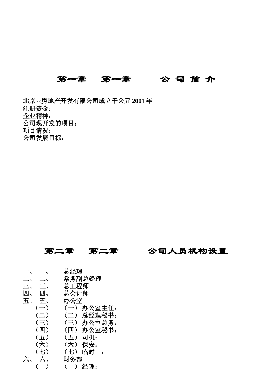 房地产开发公司各部门岗位职责规范_第2页
