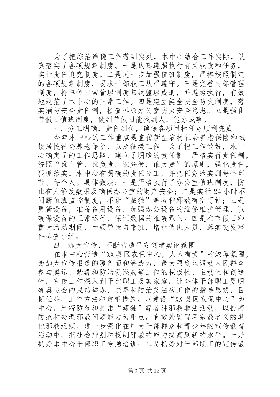 综治及维稳工作总结_第3页