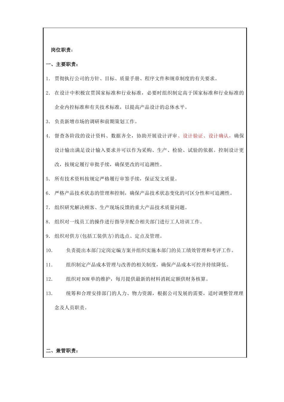 岗位设置说明书_第2页