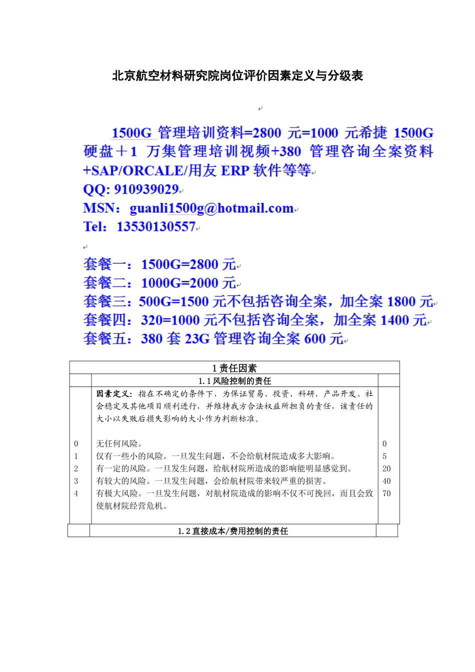 北京航空材料研究院岗位评价因素定义与分级表-end_第1页