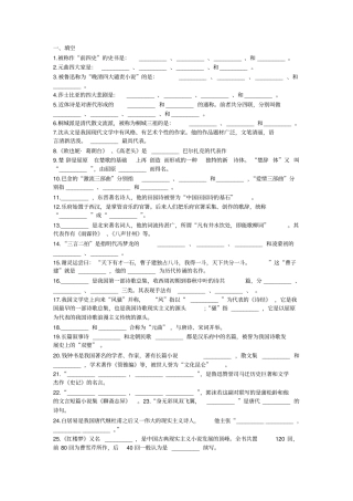 中职填空练习题