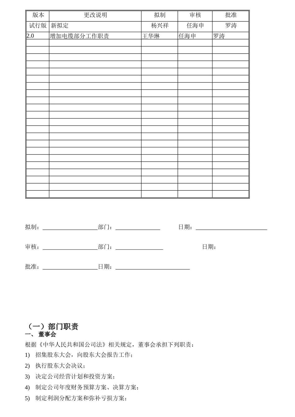 部门职责和技能要求_第1页