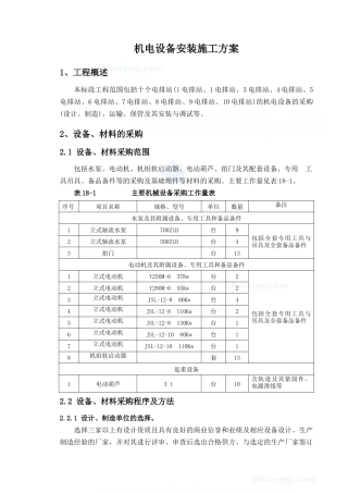 某工程机电设备安装施工方案_secret