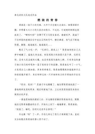 奉化消防大队选送作品