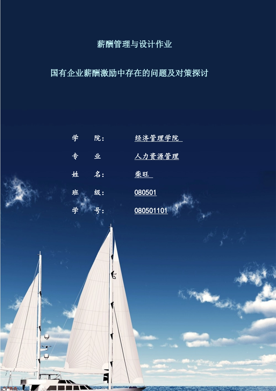 柴旺 薪酬论文_第1页