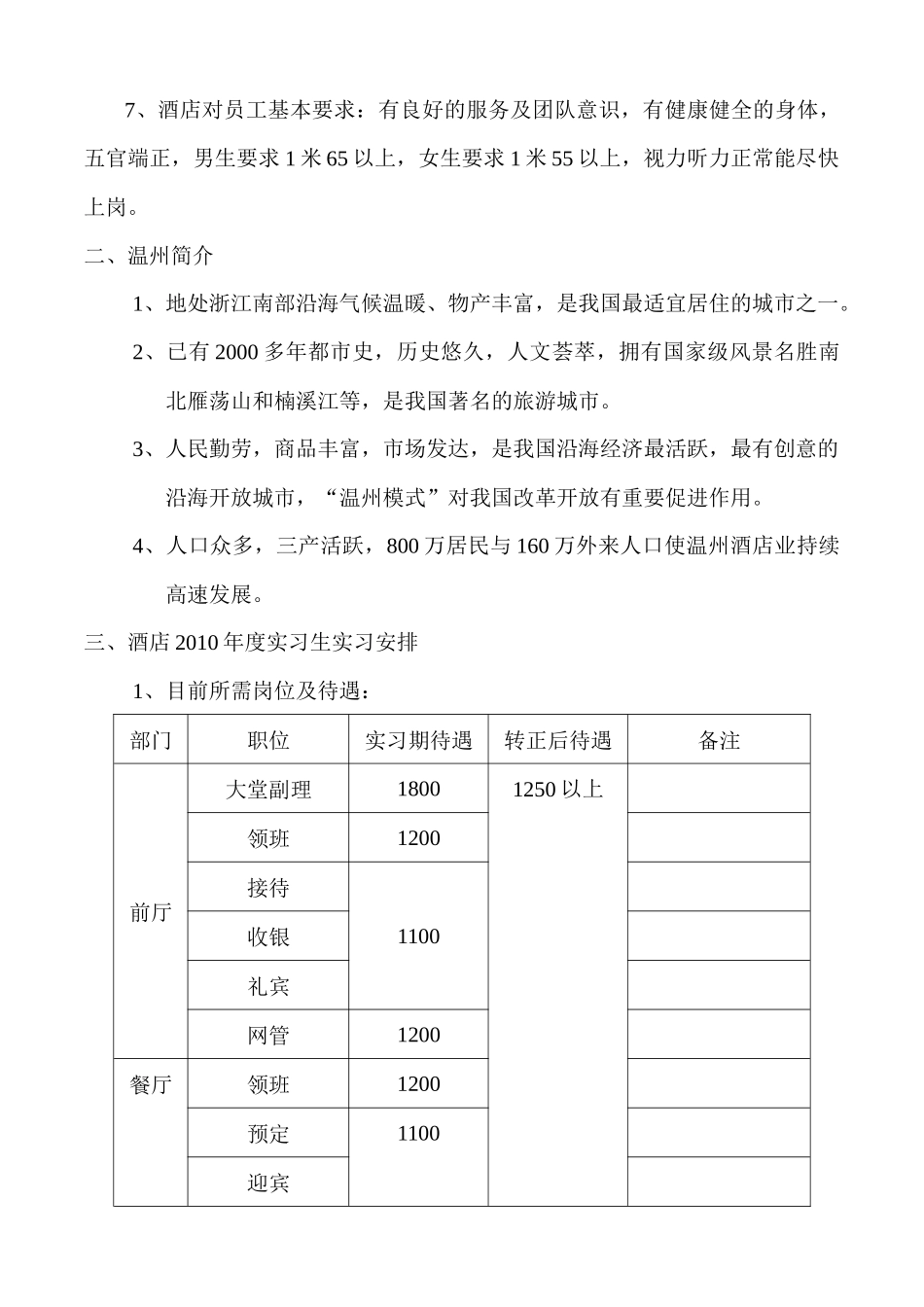 金瓯酒店学校招聘简介-金瓯酒店招聘简介_第2页