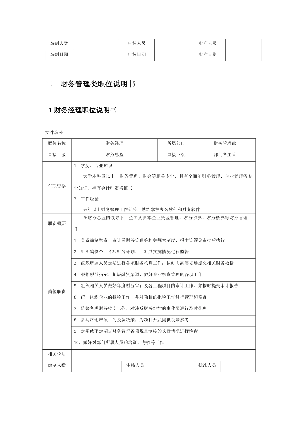 某地产财务部架构及岗位职责_第2页