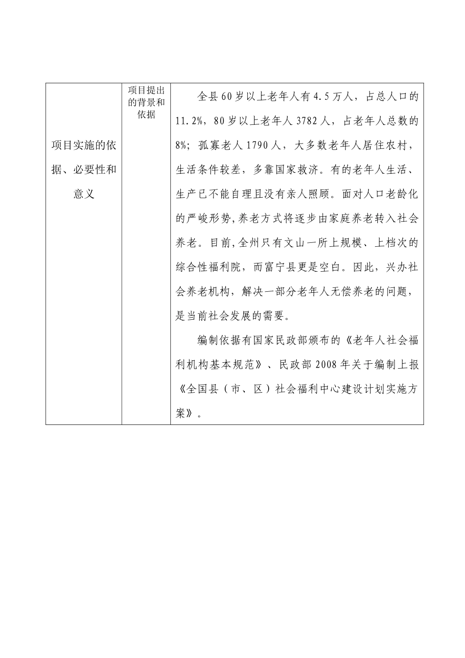 富宁县社会中心福利院项目-云南省文山州招商引资项目_第3页