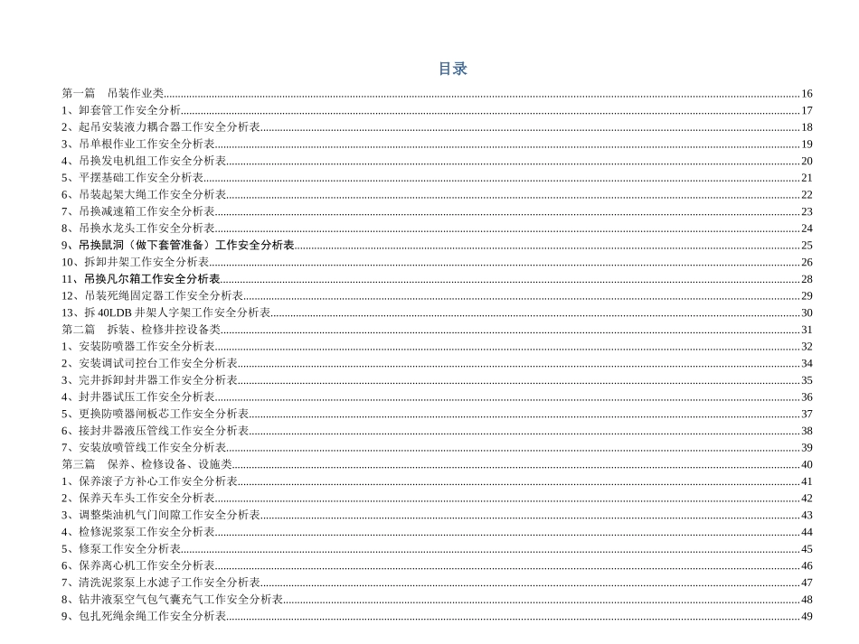 工作安全分析表(含99项工作内容)_第3页