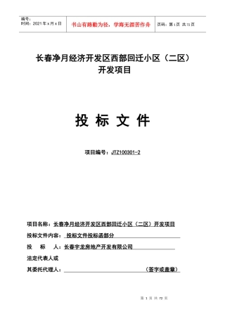 标书(宇龙)完成