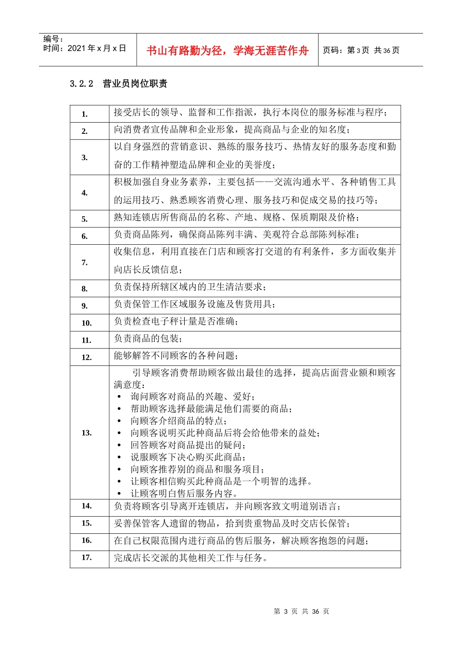 某连锁店的岗位职责_第3页