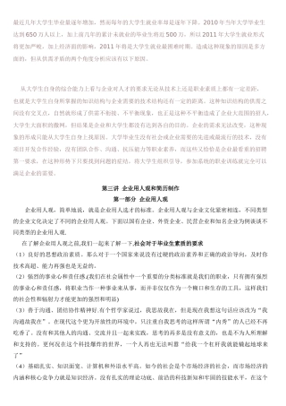 第三讲 企业用人观和简历制作
