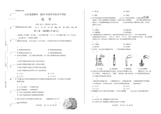 2017年山东省淄博市中考化学试卷含答案