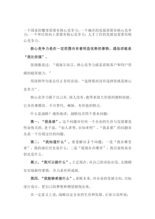 核心竞争力—人才战略