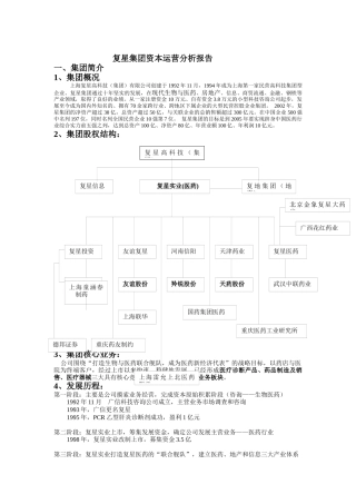 某集团资本运营研究报告