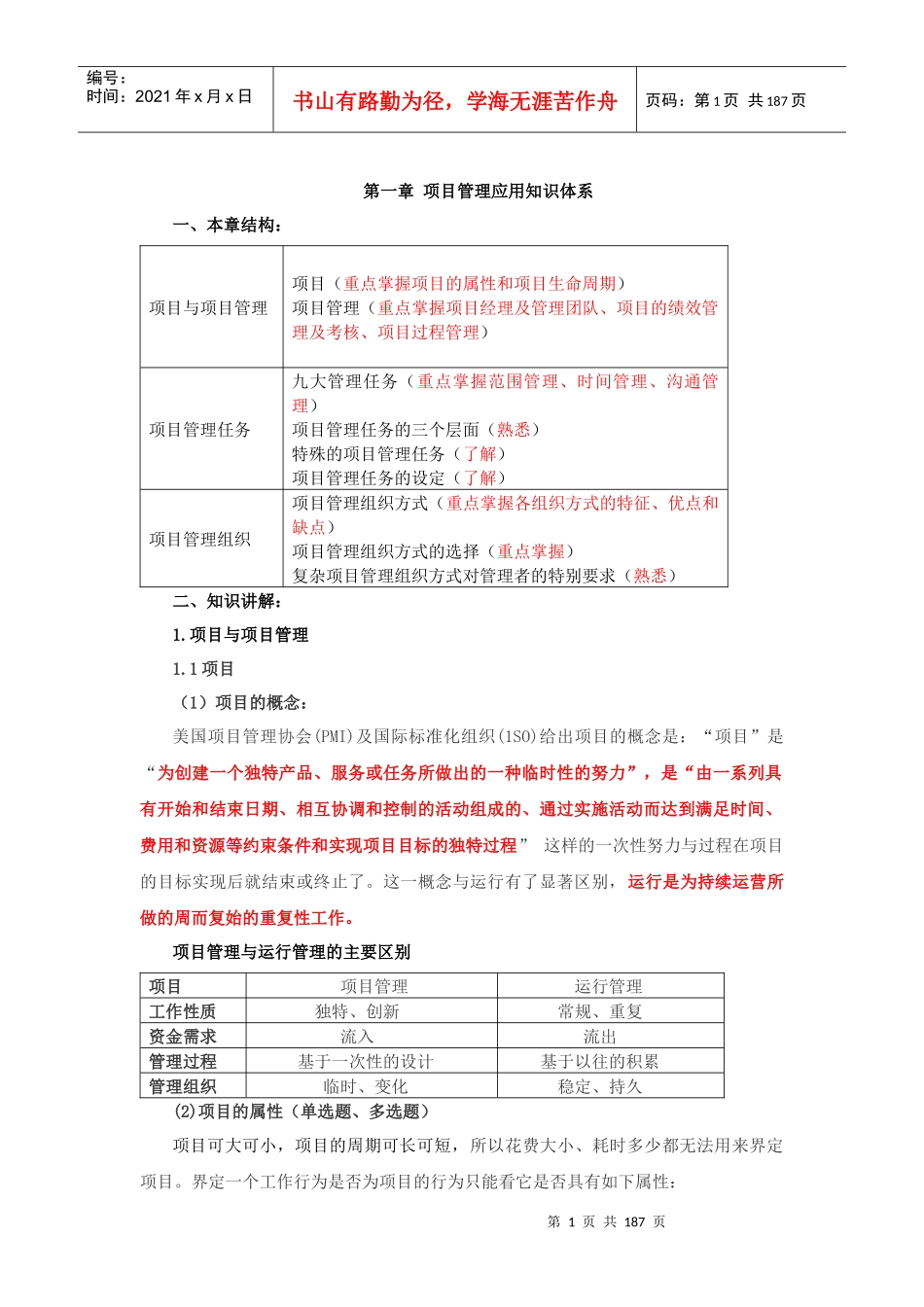 某项目管理综合汇编_第1页