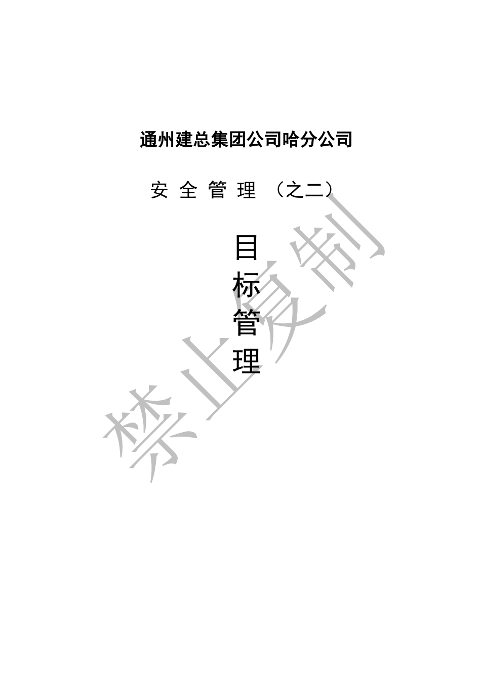 某集团安全管理目标管理课程_第1页