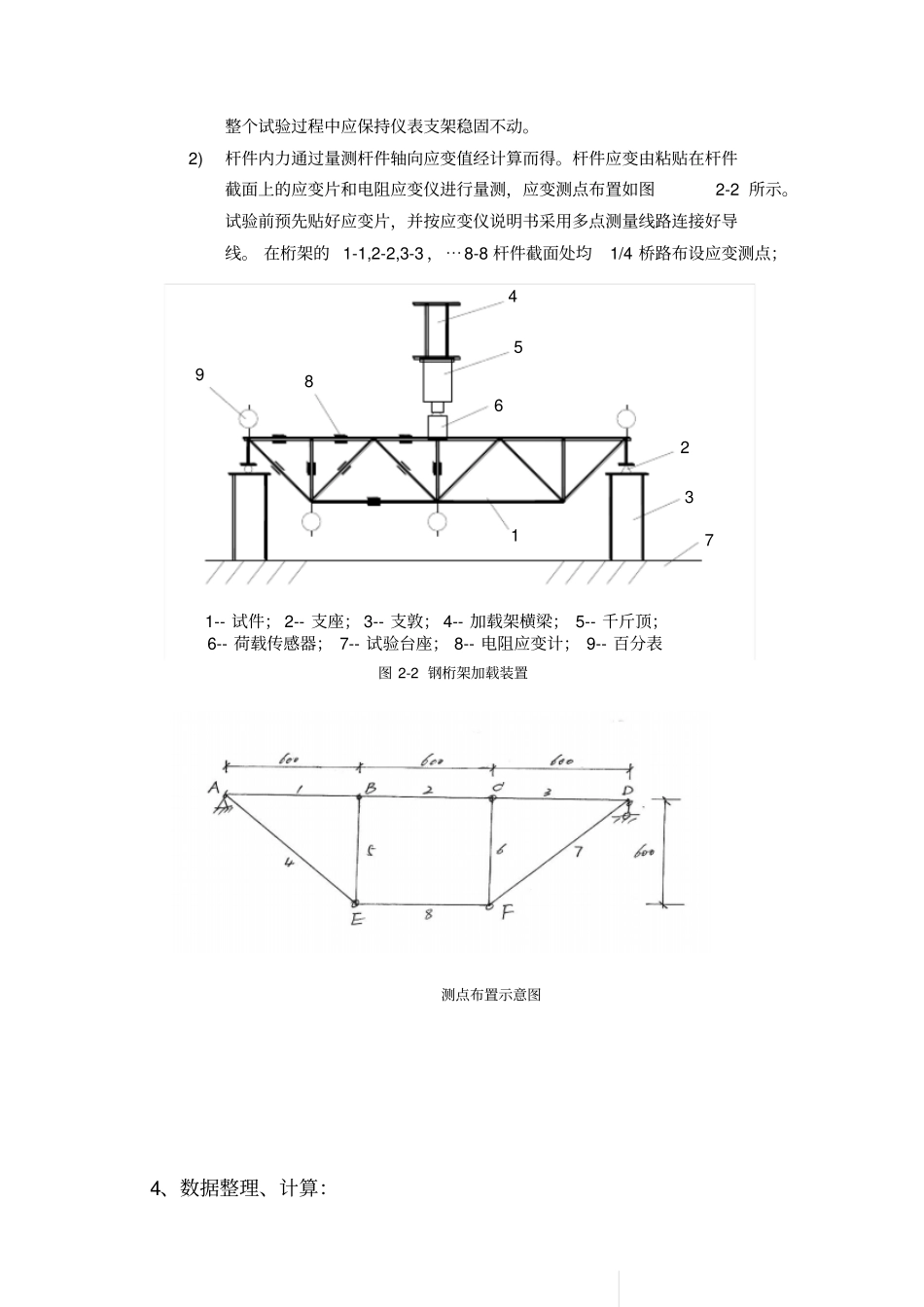 2016新编简支钢桁架的静载试验报告_第2页