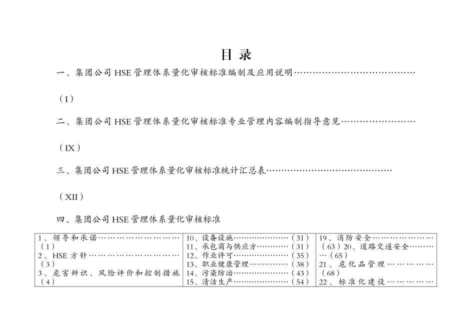 某集团公司HSE管理体系量化审核标准_第2页