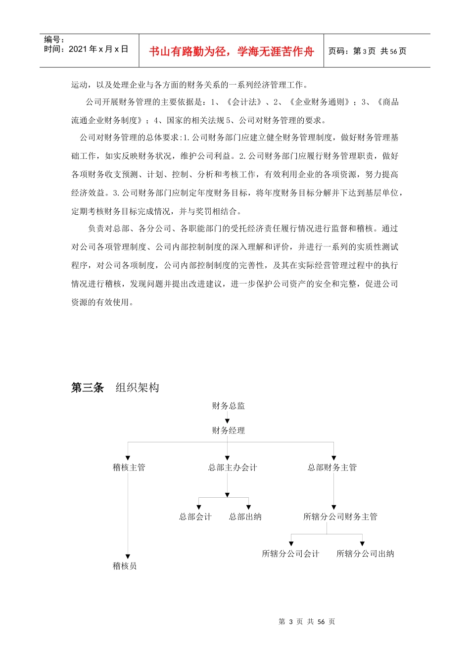 某通信设备有限公司财务部管理手册_第3页