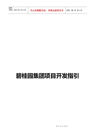 某集团项目开发指引