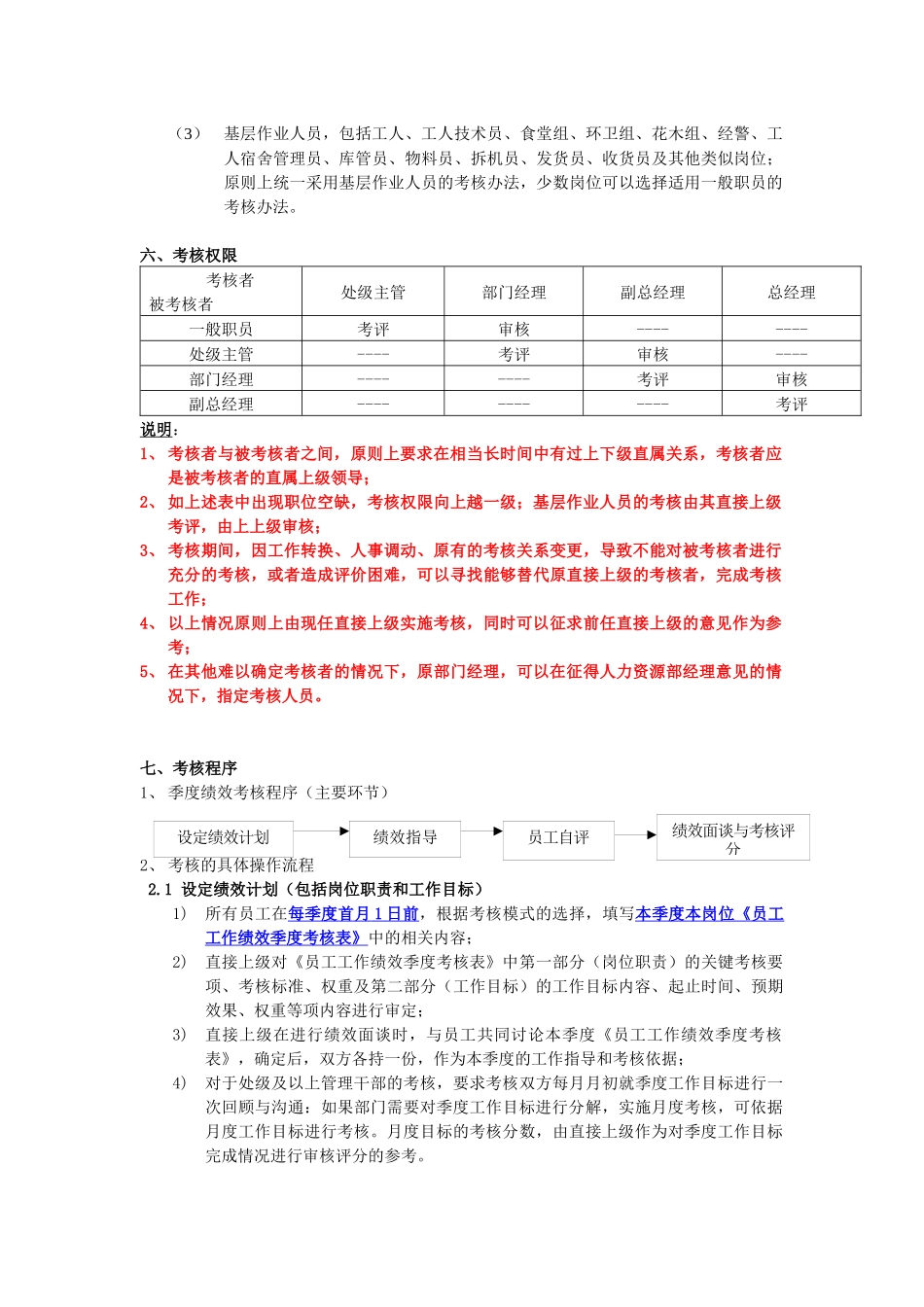 某公司员工季度绩效考核方案_第2页