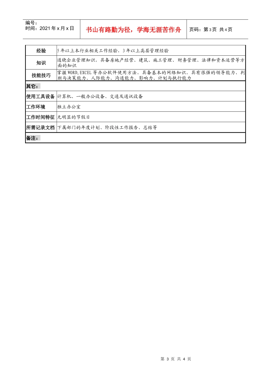 某跨国企业亚太区管理副总裁职务说明书_第3页